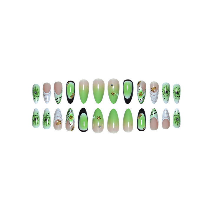 Artistic Floral Shell-Design Nail Enhancements Kalsten