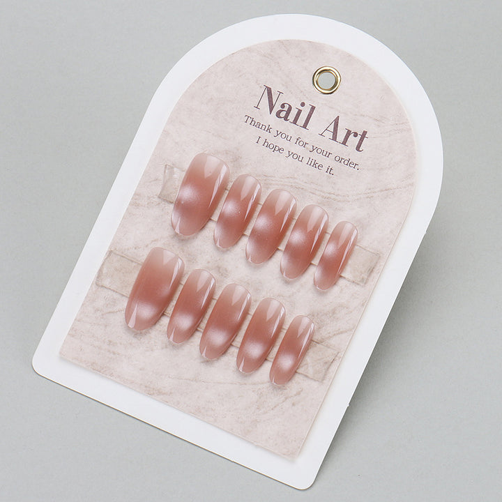 Stylish Press-On Nail Set with Elegant Glitter Accents Kalsten