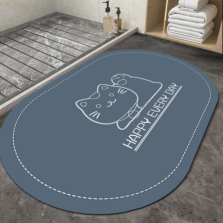 Playful Dinosaur-Themed Bath Mat