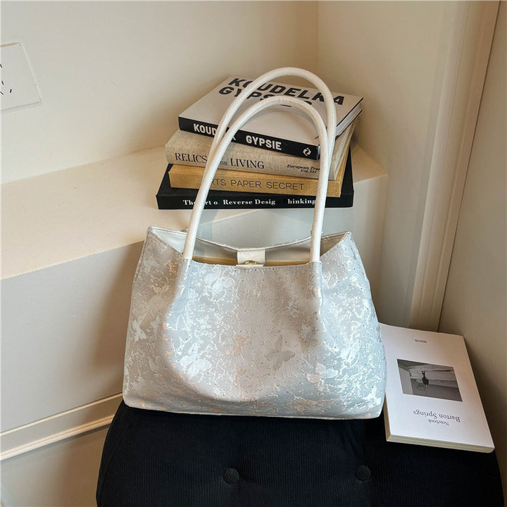 Stylish Metallic-Accented Handbag