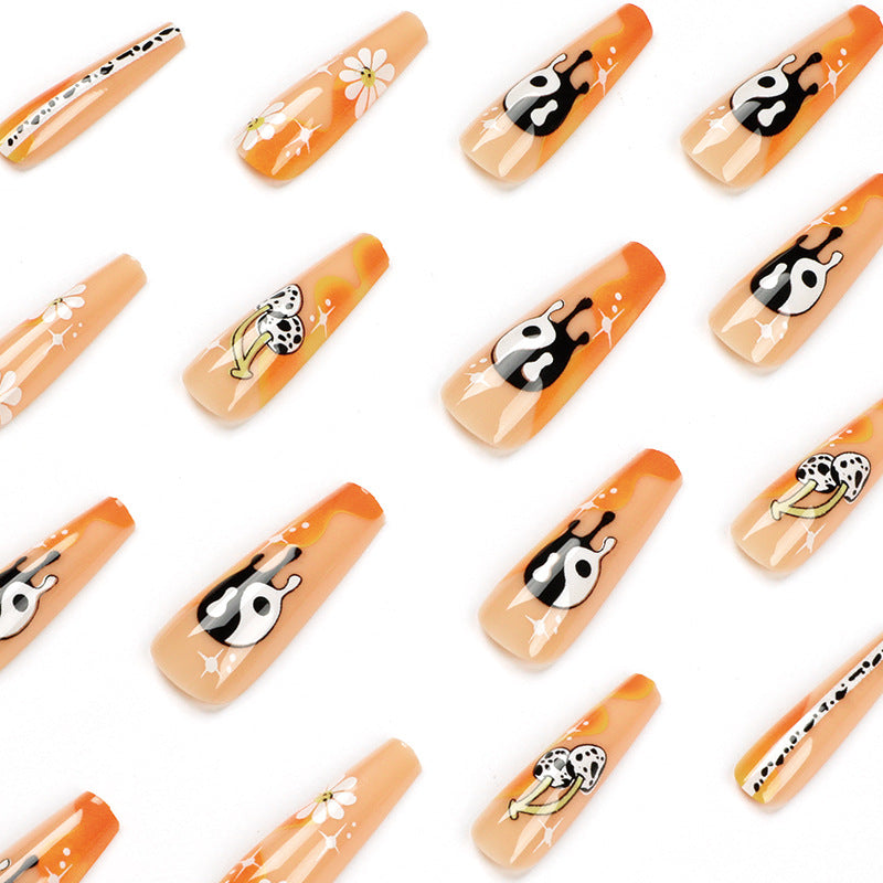 Artful acrylic nails with stylish patterns Kalsten