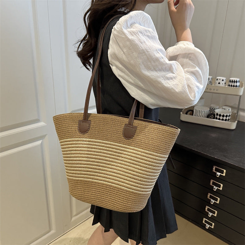 Stylish Straw Beach Tote Bag Kalsten