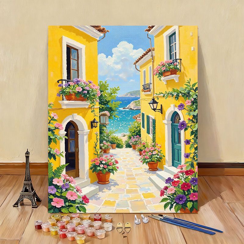 DIY Scenic Coastal Paint by Numbers Kit Kalsten