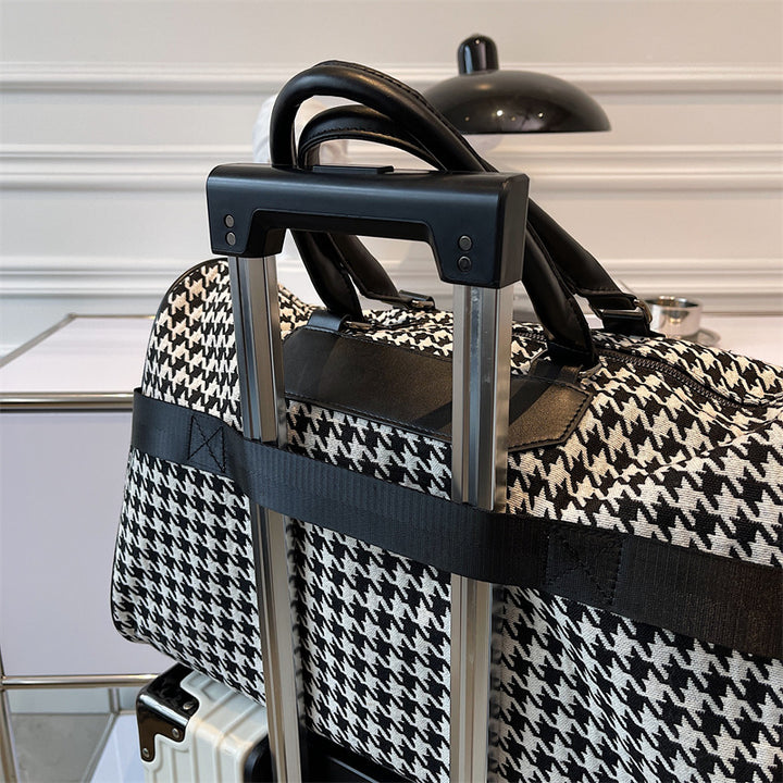Stylish Houndstooth Pattern Travel Duffel Bag Kalsten