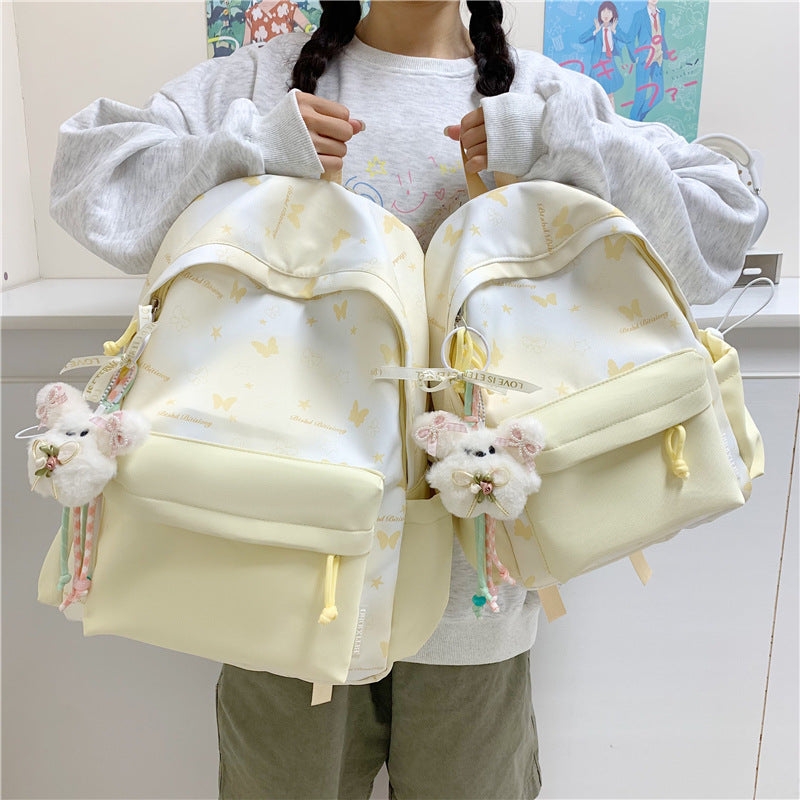 Leisure Backpack with Floral Appliqués Kalsten