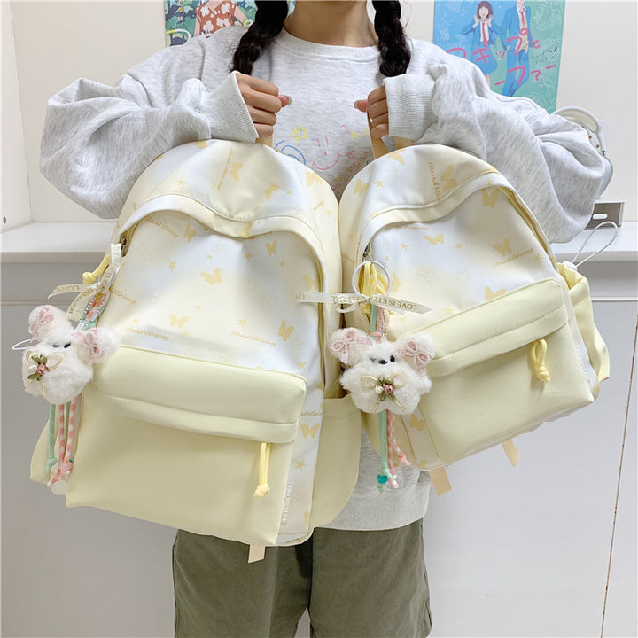 Leisure Backpack with Floral Appliqués Kalsten