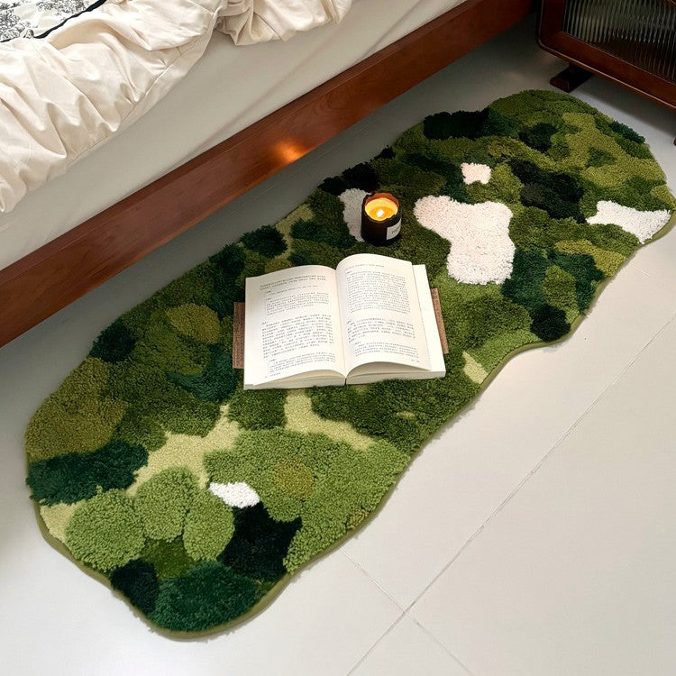 Floral-Designed Plush Area Rug
