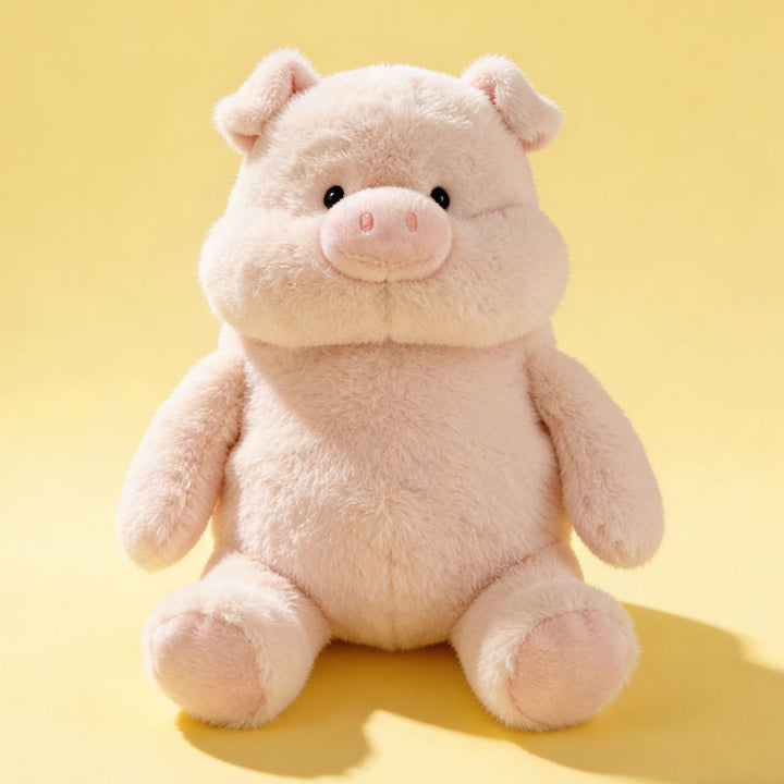 Chubby Pig Plush Cuddler with Weighted Bean-Core and Ultra-Soft Faux Fur Kalsten
