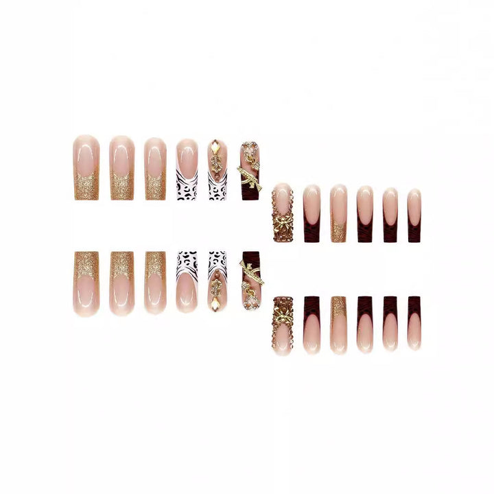 Luxurious Artistic Press-On Nail Set Kalsten