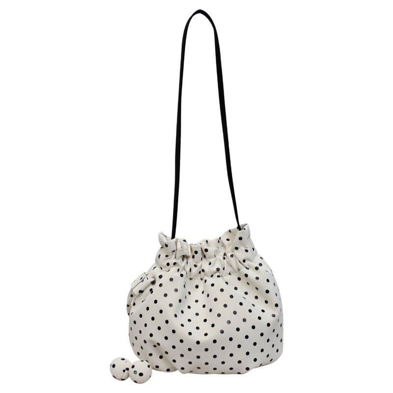 Playful Polka Dot Drawstring Crossbody Bag Kalsten