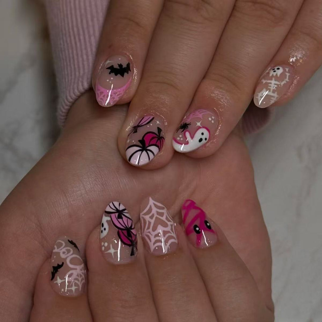 Playful Halloween-Themed Nail Art