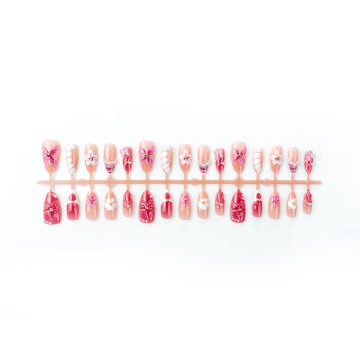Elegant artificial nails with floral designs Kalsten