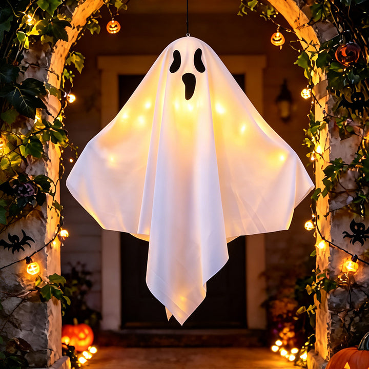 Decorative Halloween Ghost Figure with LED Lighting