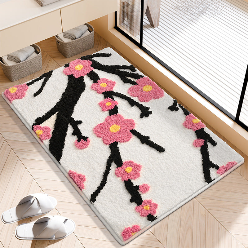 Floral Design Bath Mat Kalsten