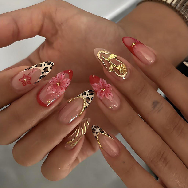 Artificial nail set with creative animal and flower designs Kalsten