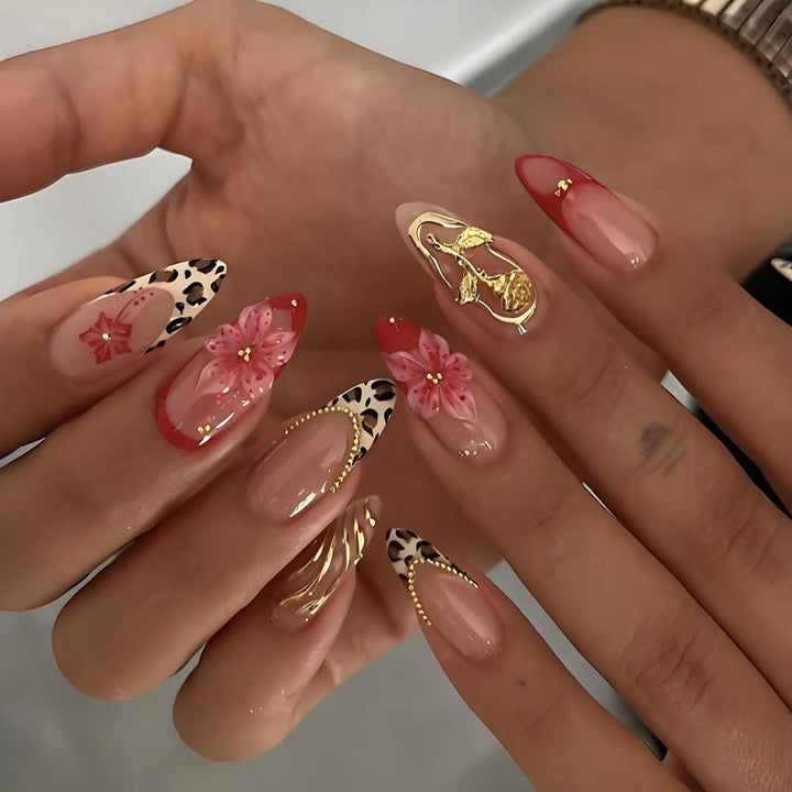 Artificial nail set with creative animal and flower designs Kalsten