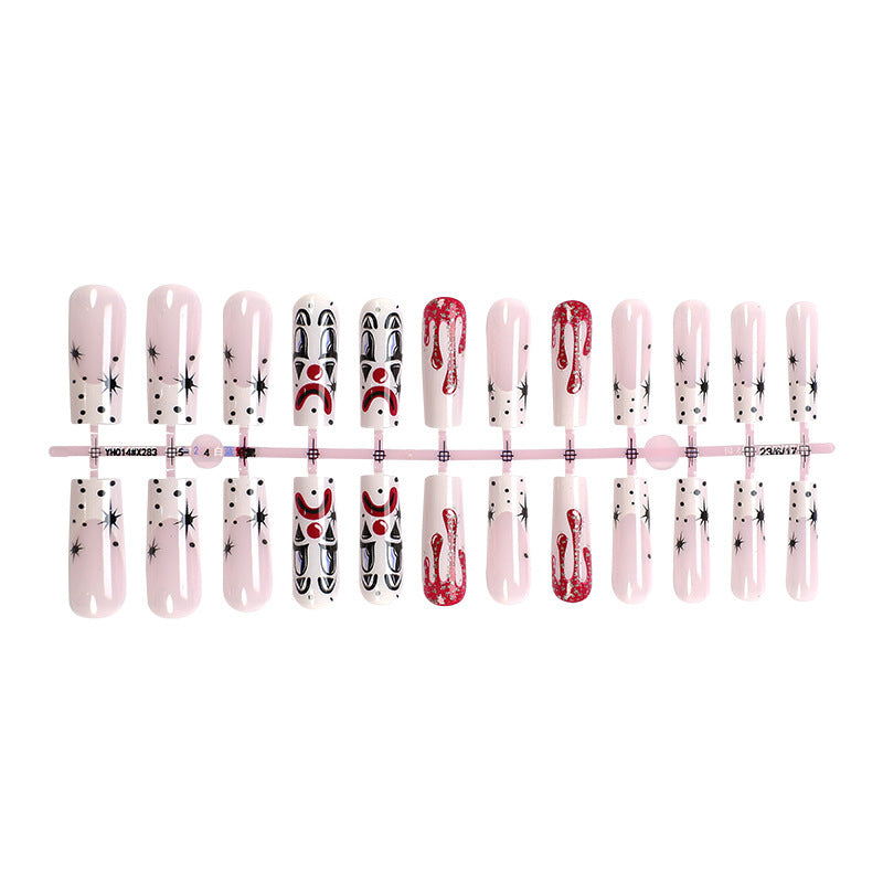 Artistic Clown-Themed Press-On Nails Kalsten