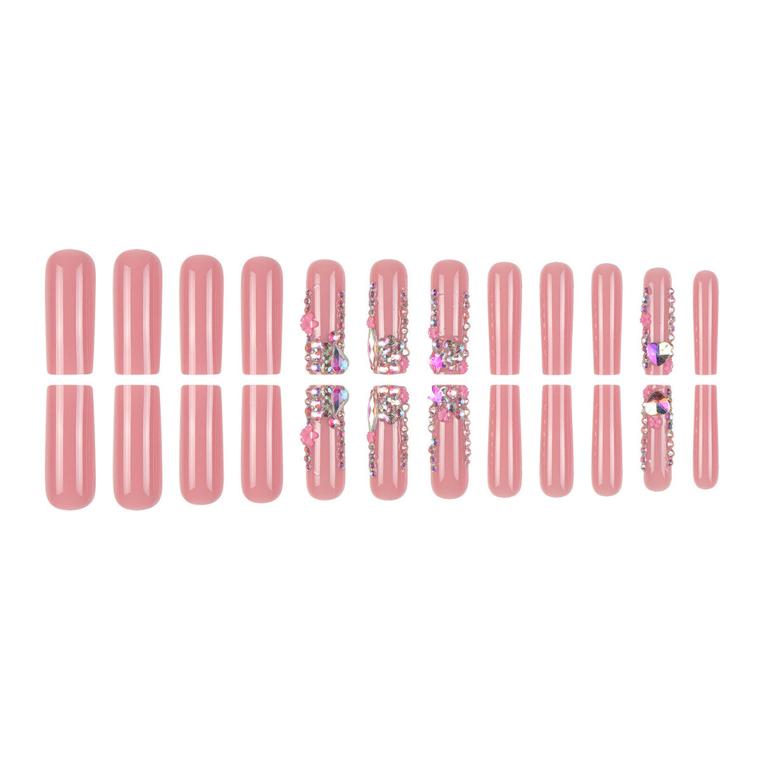 Decorative Rhinestone-Embellished Stiletto Nails Kalsten