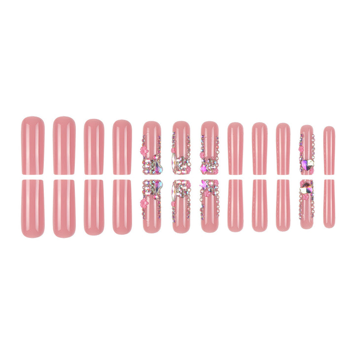 Decorative Rhinestone-Embellished Stiletto Nails Kalsten