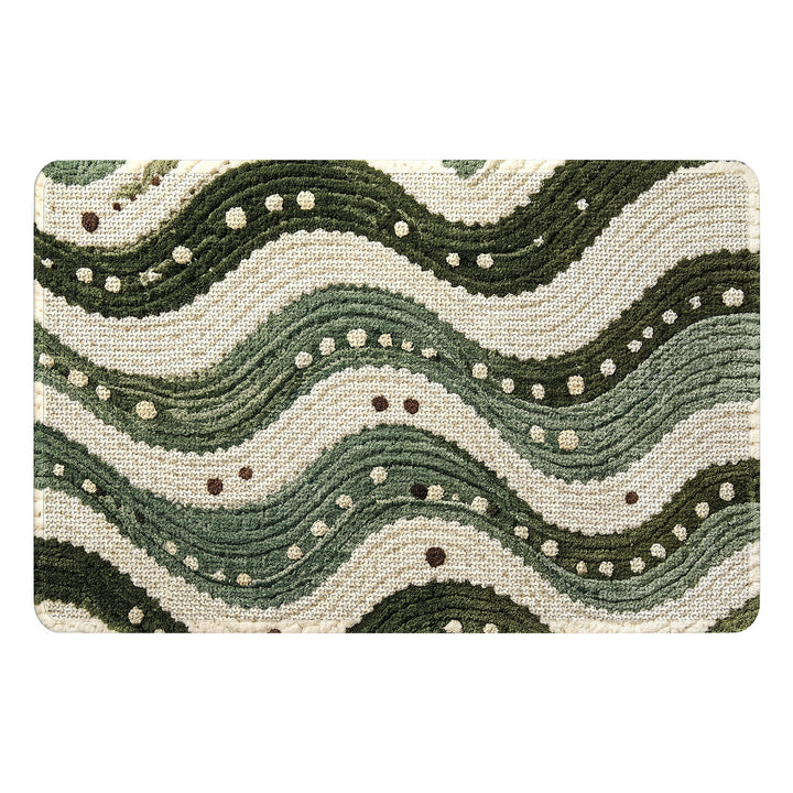 Textured Wave Pattern Area Mat Kalsten