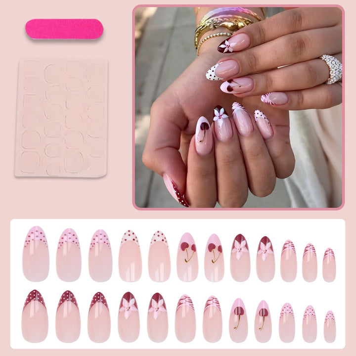Nail art set with creative flower, heart and polka dot designs Kalsten