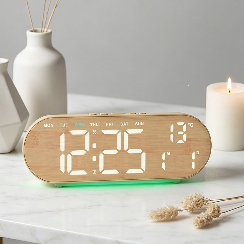 Digital alarm clock with multifunctional LED display and integrated thermometer function Kalsten
