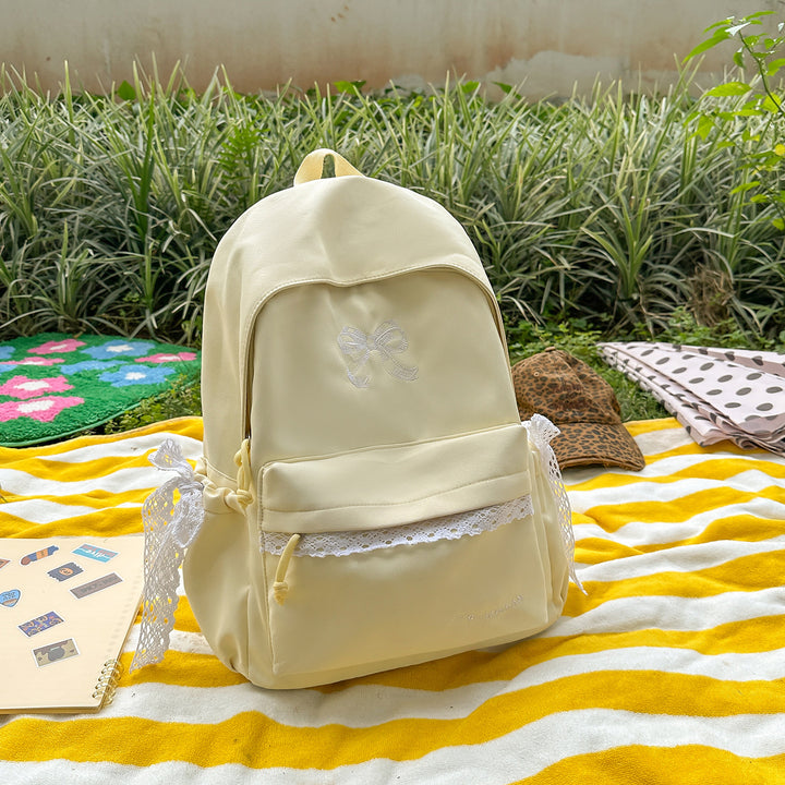 Charming Bow-Embellished Backpack Kalsten