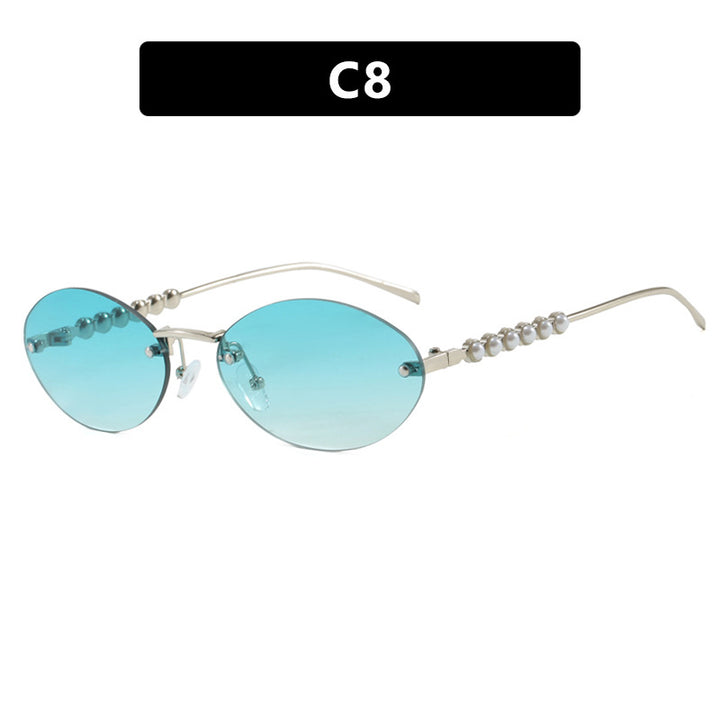 Women's stylish oval sunglasses with elegant embellishments Kalsten