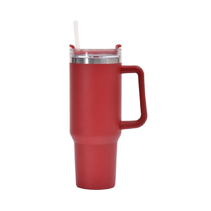 Women's insulated cup with straw and ergonomic handle Kalsten