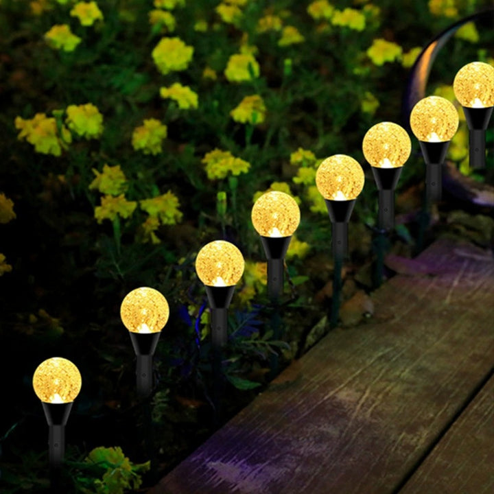 Crescent Moon Solar Garden Stake Lights With Textured Acrylic Diffuser And Warm White LED Kalsten