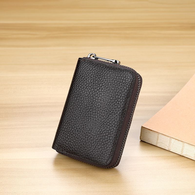 Premium Zippered Leather Card Holder