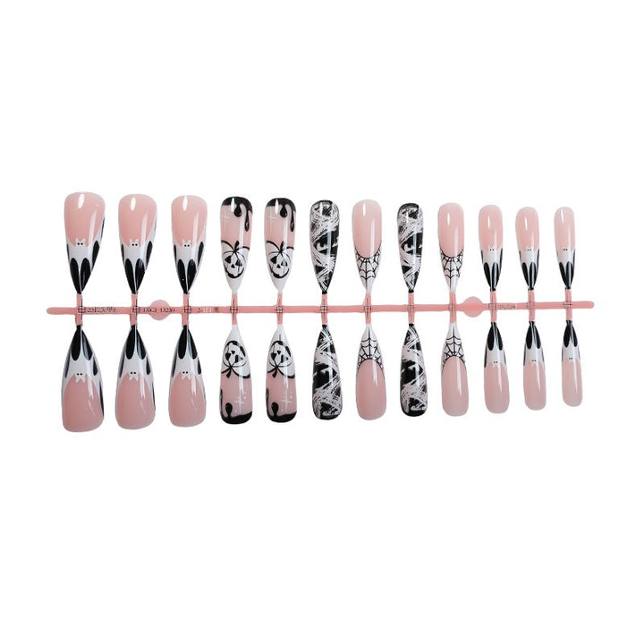 Creative Halloween Nail Art Set with Ghost and Spider Designs Kalsten