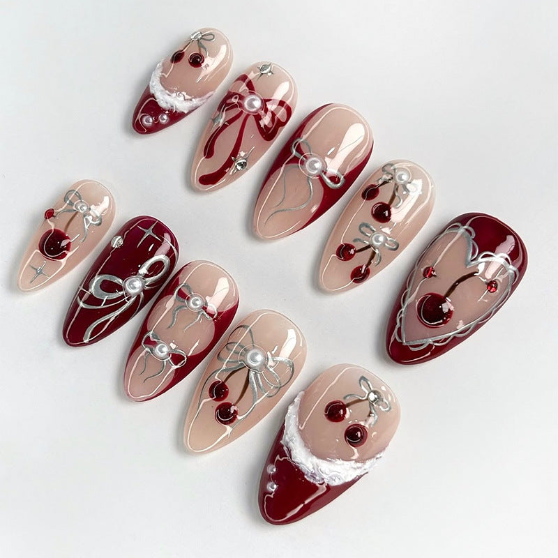 Festive Decorative Press-On Nail Set Kalsten