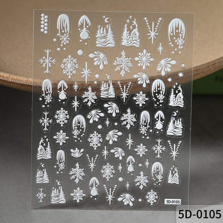 Snowflake Decorative Nail Art Sticker Set