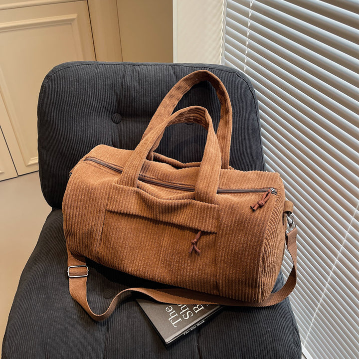 Sporty Travel Bag Made of Soft Cord Material with Adjustable Shoulder Strap Kalsten