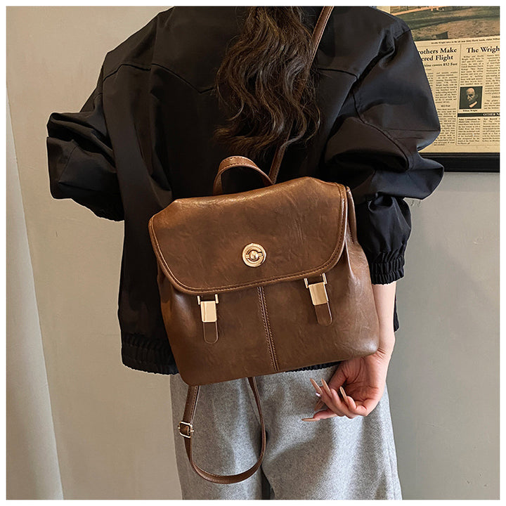 Vintage-Inspired Leather Backpack Kalsten