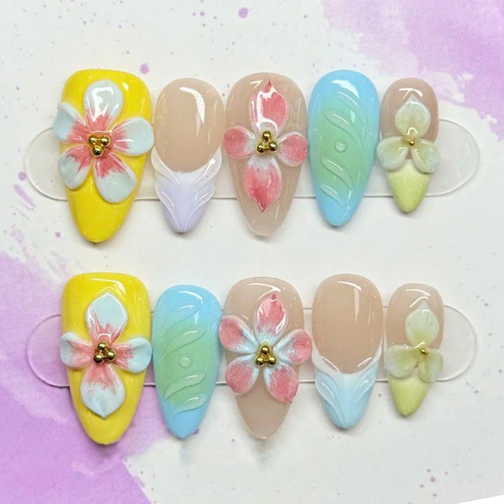 Decorative Floral Press-On Nail Art Set Kalsten 1790636705