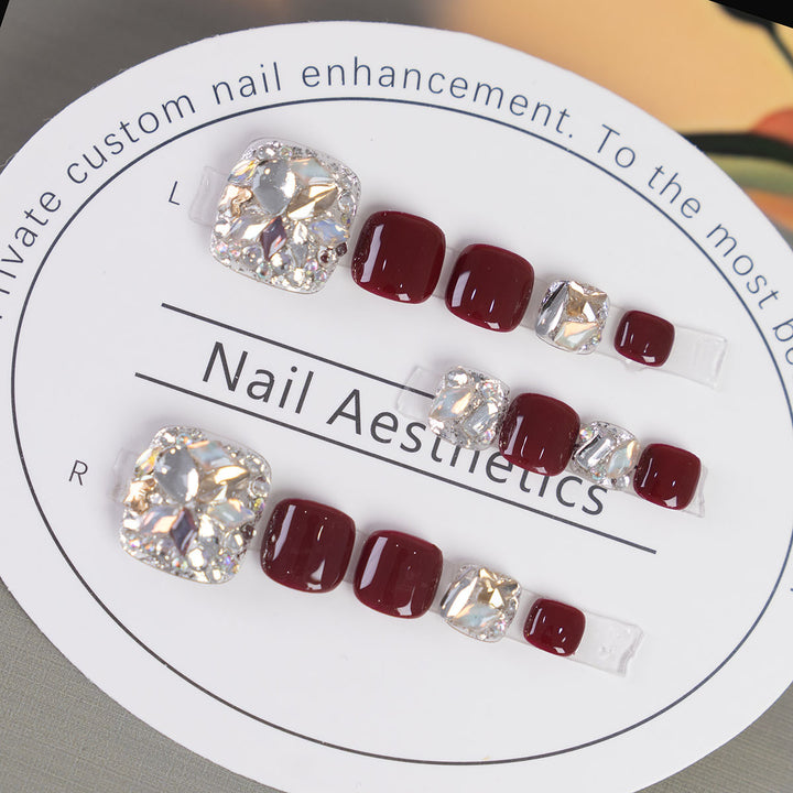 Deluxe Rhinestone Pedicure Nail Art