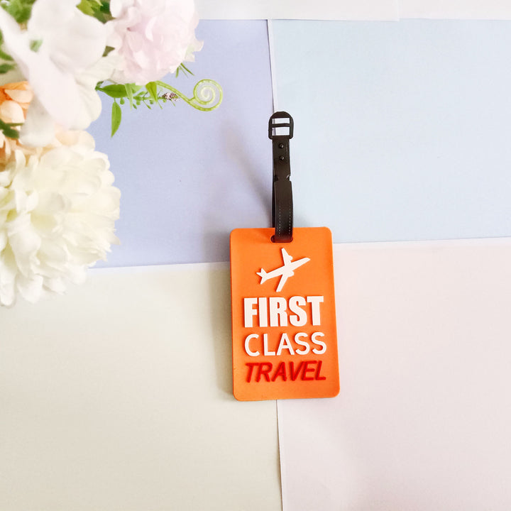 Unisex luggage tag made of durable silicone with airplane motif Kalsten