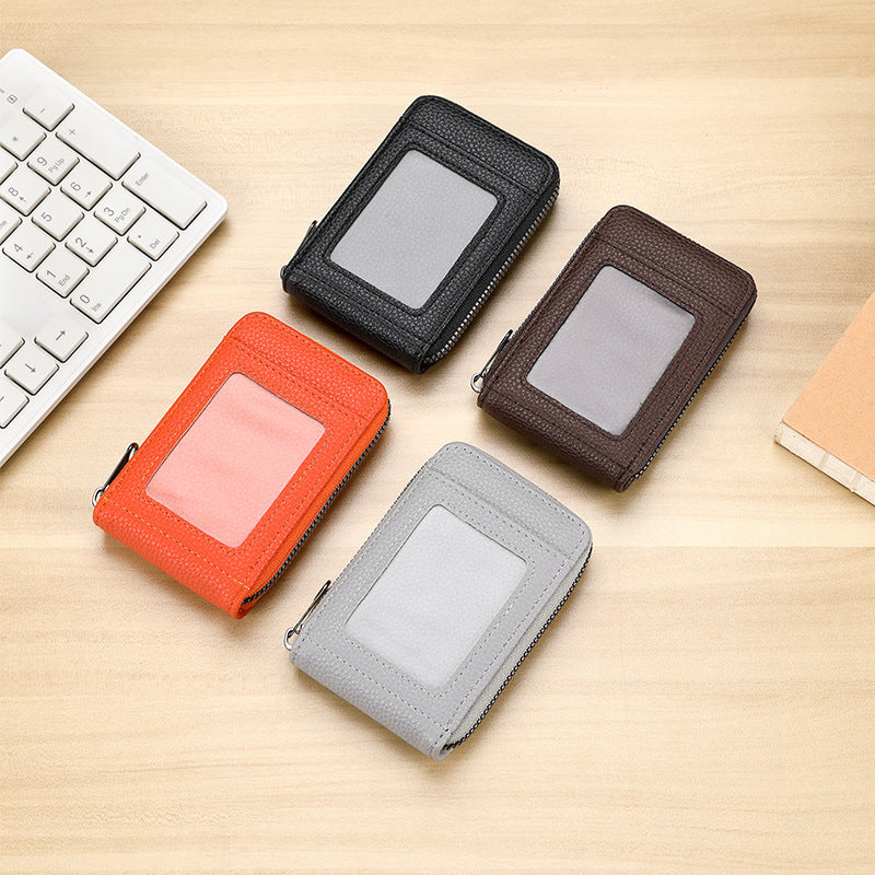 Premium Leather Zippered Cardholder