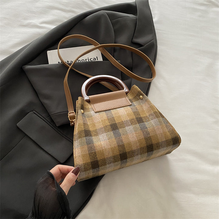 Plaid Structured Mini Handbag Kalsten