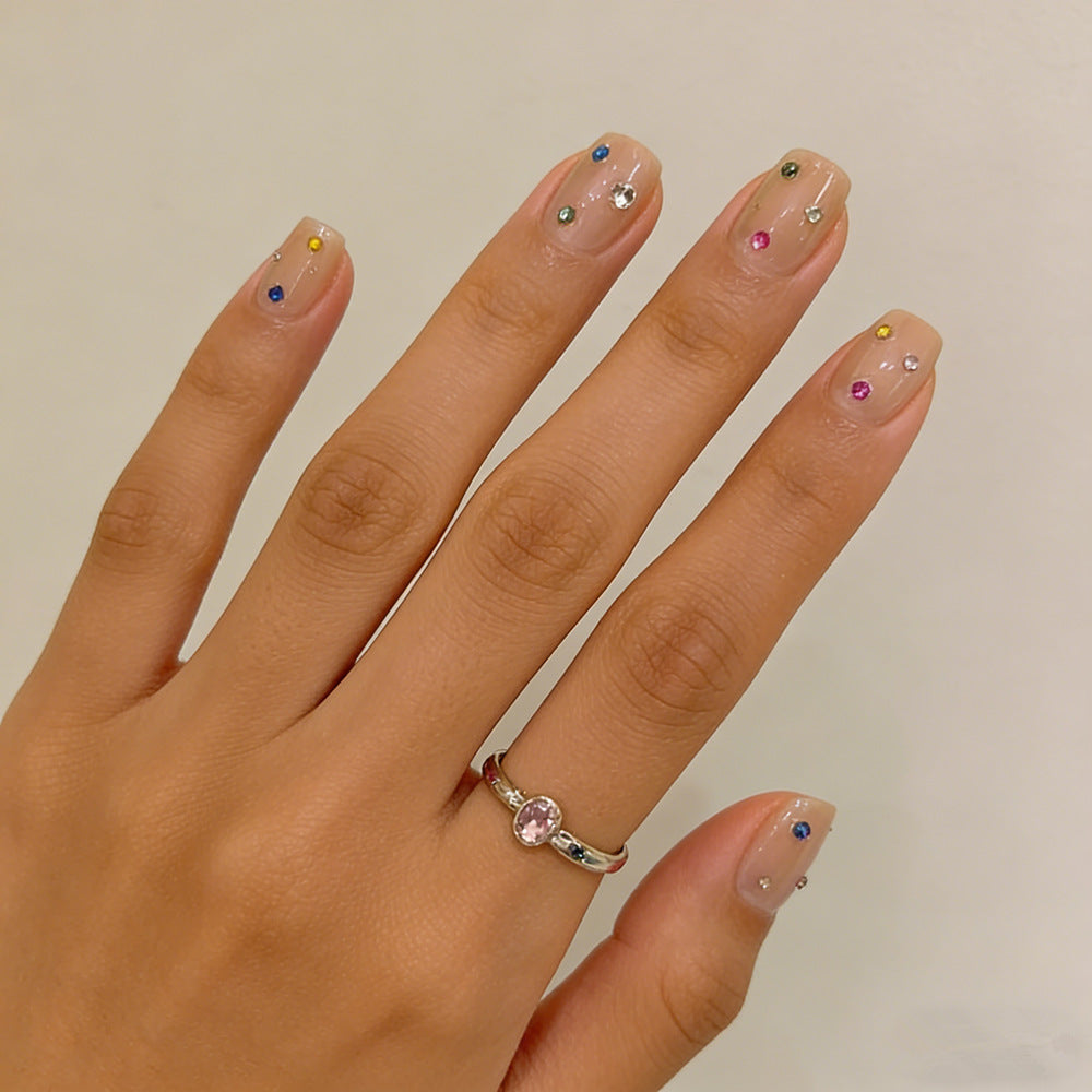 Decorative Rhinestone Press-On Nail Art