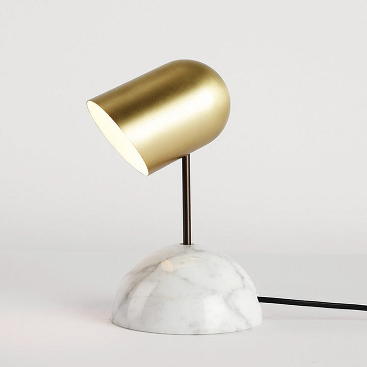 Stylish Table Lamp with Marble Base and Adjustable Shade