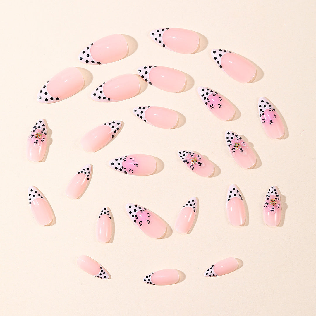 Elegant Floral Design Stiletto Nail Art Extensions Kalsten