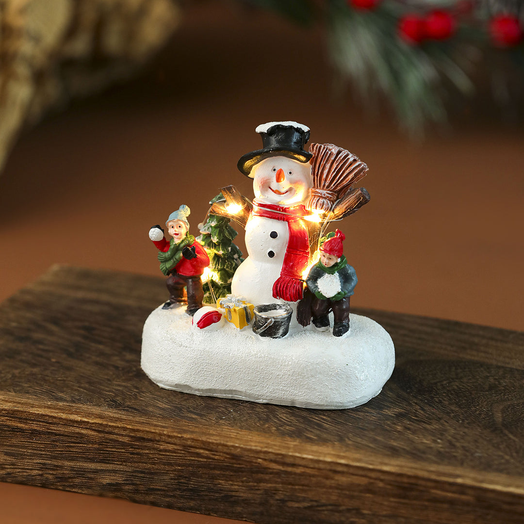 Illuminated Snowman Figurine Kalsten