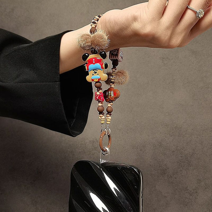 Whimsical Beaded Phone Charm Holder Kalsten
