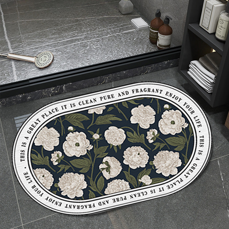 Floral Pattern Bathmat Kalsten