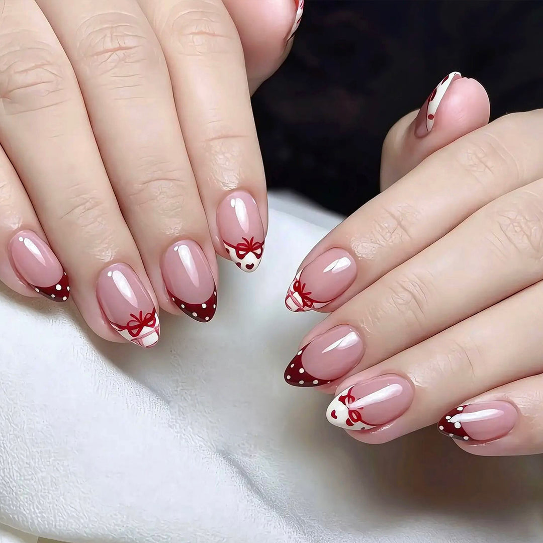 Elegant Designer French Tip Nail Art Extensions Kalsten