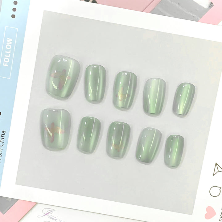 Artful artificial nails with shimmering design Kalsten
