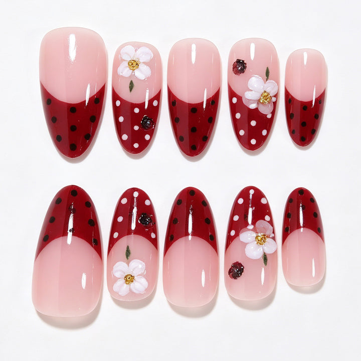 Elegant Floral Nail Art Design Kalsten